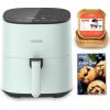 imageCOSORI Air Fryer Pro 9in1 Compact 5QT 450 Half Time ampamp ChefGrade Cook OneWipe Clean Glass Panel 130 InApp Recipes with Nutritional Info Nonstick ampamp DishwasherSafe Basket GrayGreen