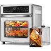 imageCOSORI Ceramic Air Fryer Toaster Oven Combo 11in1 FlatSealed Heating Elements for Easy Cleanup Innovative Burner Function 6 Accessories ampamp Recipes 26QT Silver Stainless SteelSilver