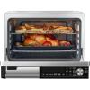 imageCOSORI Ceramic Air Fryer Toaster Oven Combo 11in1 FlatSealed Heating Elements for Easy Cleanup Innovative Burner Function 6 Accessories ampamp Recipes 26QT Silver Stainless SteelSilverCeramic