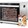 imageCOSORI Food Dehydrator for Jerky 176F Temperature Control 5 Stainless Steel Trays Dryer Machine 4 Presets 48H Timer for Dog Treats Meat Fruit Veggies Snacks Recipe Book IncludedXLSilver