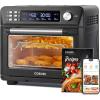 imageCOSORI Smart 12in1 Air Fryer Toaster Oven Combo Airfryer Convection Oven Countertop Bake Roast Reheat Broiler Dehydrate 75 Recipes ampamp 3 Accessories 26QT BlackStainless SteelBlackStainless Steel