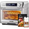 imageCOSORI Smart 12in1 Air Fryer Toaster Oven Combo Airfryer Convection Oven Countertop Bake Roast Reheat Broiler Dehydrate 75 Recipes ampamp 3 Accessories 26QT BlackStainless SteelSilverStainless Steel