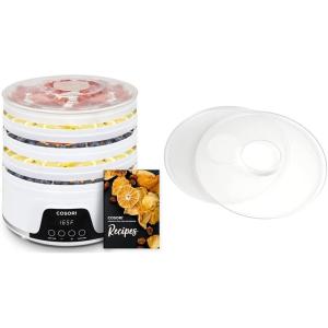 imageCOSORI Food Dehydrator Machine for Jerky 5 Trays with 165F Temperature Control and 48H Timer 350W Dryer for Fruit Herbs Meat Veggies and Dog Treats 50Recipes Book IncludedWhite