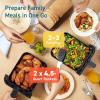 imageCOSORI 9Qt 10in1 Dual Air Fryer Fresh Balanced Meals for Family and Children with Double Baskets Sync Cook ampamp Finish to Bake Roast Reheat Broil ampamp 130 Recipes for Easy Cooking Dishwasher SafeBlack  Gray