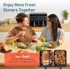 imageCOSORI 9Qt 10in1 Dual Air Fryer Fresh Balanced Meals for Family and Children with Double Baskets Sync Cook ampamp Finish to Bake Roast Reheat Broil ampamp 130 Recipes for Easy Cooking Dishwasher SafeBlack  Gray