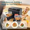 imageCOSORI 9Qt 10in1 Dual Air Fryer Fresh Balanced Meals for Family and Children with Double Baskets Sync Cook ampamp Finish to Bake Roast Reheat Broil ampamp 130 Recipes for Easy Cooking Dishwasher SafeBlack  Gray