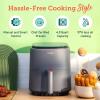 imageCOSORI Air Fryer 21 Qt 4in1 Small Mini Airfryer Bake Roast Reheat 97 Less Oil Compact ampamp Quiet Nonstick ampamp Dishwasher Safe Basket 30 InApp Recipes with Nutrition Facts AutoShut Off WhiteTruffle Grey
