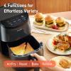 imageCOSORI Air Fryer 21 Qt 4in1 Small Mini Airfryer Bake Roast Reheat 97 Less Oil Compact ampamp Quiet Nonstick ampamp Dishwasher Safe Basket 30 InApp Recipes with Nutrition Facts AutoShut Off WhiteGrey