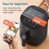 imageCOSORI Air Fryer 21 Qt 4in1 Small Mini Airfryer Bake Roast Reheat 97 Less Oil Compact ampamp Quiet Nonstick ampamp Dishwasher Safe Basket 30 InApp Recipes with Nutrition Facts AutoShut Off WhiteGrey