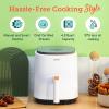 imageCOSORI Air Fryer 21 Qt 4in1 Small Mini Airfryer Bake Roast Reheat 97 Less Oil Compact ampamp Quiet Nonstick ampamp Dishwasher Safe Basket 30 InApp Recipes with Nutrition Facts AutoShut Off WhiteWhite
