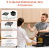 imageCOSORI Air Fryer Toaster Oven Combo 10 Qt Family Size 14in1 Functions with Dehydrate Roast Smart Control Through Phone ampamp Voice 1000 InAPP Recipes ampamp 6 Dishwasher Safe Accessories Black