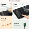 imageCOSORI Smart Digital Food Kitchen Scale with Nutritional Calculator OnScreen Nutrient Info Free App for Calorie ampamp Macro Tracking AI Scan Personal Goals for Weight Loss and Keto 11lb5kgBlack