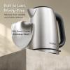 imageCOSORI Electric Kettle Stainless Steel Tea Kettle Plasticfree Inner Lid Filter and Spout Easy to Clean Automatic Shut Off ampamp BoilDry Protection Hot Water Boiler ampamp Heater 17L 1500WStainless Steel