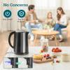 imageCOSORI Electric Kettle Stainless Steel Tea Kettle Plasticfree Inner Lid Filter and Spout Easy to Clean Automatic Shut Off ampamp BoilDry Protection Hot Water Boiler ampamp Heater 17L 1500WMatte Black
