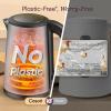 imageCOSORI Electric Kettle Stainless Steel Tea Kettle Plasticfree Inner Lid Filter and Spout Easy to Clean Automatic Shut Off ampamp BoilDry Protection Hot Water Boiler ampamp Heater 17L 1500WSilver