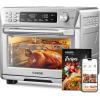 image:imageCOSORI 12in1 Air Fryer Toaster Oven Combo Airfryer Rotisserie Convection Oven Countertop Bake Broil Roast Dehydrate 134 Recipes amp 4 Accessories 32QT Silver Stainless Steel