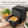 image:imageCosori Air Fryer 68Qt 12 OneTouch Functions Dual Heating Elements for Even Cooking CeramicCoated Nonstick Basket DishwasherSafe 1750W Family Size for 46 GrayGrey