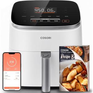 image:imageCosori Air Fryer 68Qt 12 OneTouch Functions Dual Heating Elements for Even Cooking CeramicCoated Nonstick Basket DishwasherSafe 1750W Family Size for 46 GrayCream WiFi