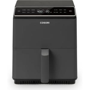 image:imageCosori Air Fryer 68Qt 12 OneTouch Functions Dual Heating Elements for Even Cooking CeramicCoated Nonstick Basket DishwasherSafe 1750W Family Size for 46 GrayGrey