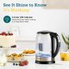 image:imageCosori Electric Kettle No Plastic Contact With Water Wide Mouth For Easy Cleaning Auto Shut Off 17L Tea Kettle amp Hot Water Boiler Water Heater amp Teapot Borosilicate Glass Green 1500WClear