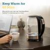 image:imageCosori Electric Kettle No Plastic Contact With Water Wide Mouth For Easy Cleaning Auto Shut Off 17L Tea Kettle amp Hot Water Boiler Water Heater amp Teapot Borosilicate Glass Green 1500WClear