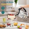 image:imageCosori Electric Kettle No Plastic Contact With Water Wide Mouth For Easy Cleaning Auto Shut Off 17L Tea Kettle amp Hot Water Boiler Water Heater amp Teapot Borosilicate Glass Green 1500WClear