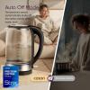 image:imageCosori Electric Kettle No Plastic Contact With Water Wide Mouth For Easy Cleaning Auto Shut Off 17L Tea Kettle amp Hot Water Boiler Water Heater amp Teapot Borosilicate Glass Green 1500WBlack