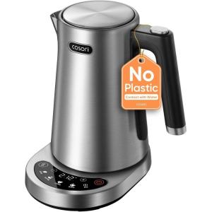 image:imageCosori Electric Kettle PlasticFree Interior 5 Presets 5 Temperature Control Fast Boiling 2 Lid Opening 60Min Keep Warm Stainless Steel Tea Kettle for Tea Hot Water Boil Water Coffee 17L