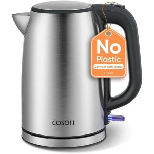image:imageCosori Electric Kettle PlasticFree Interior Easy to Clean Automatic Shut Off amp BoilDry Protection Stainless Steel Tea Kettle Hot Water Boiler amp Heater 17L 1500WStainless Steel 17L