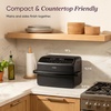 image:imageCosori TWINFRY 9 QT Double Air Fryer Removable Divider PFASFree Ceramic  Dual 45Qt amp Full 9Qt Two Ways to Cook 6in1 Independent Cooking MatchampSync DishwasherSafe Countertop FriendlyBlack
