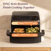 image:imageCosori TWINFRY 9 QT Double Air Fryer Removable Divider PFASFree Ceramic  Dual 45Qt amp Full 9Qt Two Ways to Cook 6in1 Independent Cooking MatchampSync DishwasherSafe Countertop FriendlyBlack