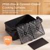 image:imageCosori TWINFRY 9 QT Double Air Fryer Removable Divider PFASFree Ceramic  Dual 45Qt amp Full 9Qt Two Ways to Cook 6in1 Independent Cooking MatchampSync DishwasherSafe Countertop FriendlyBlack